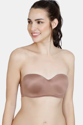 Buy Zivame At Work Padded Wired 3/4Th Coverage Strapless Bra - Beaver Fur